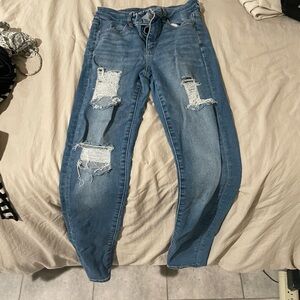 Distressed jeans